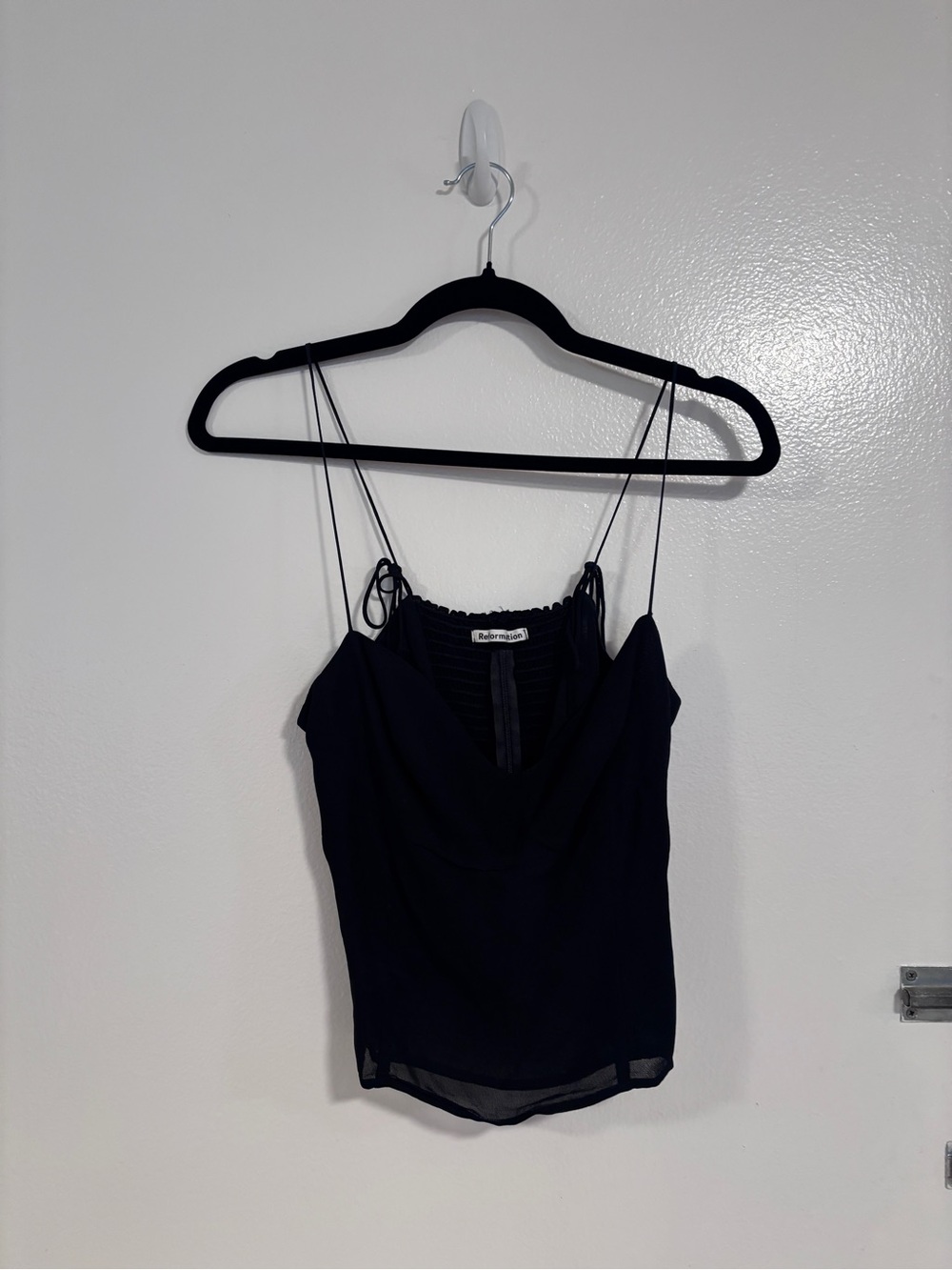 Women's Black Spaghetti Strap Sweatheart Neck Top